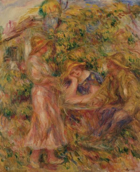 Pierre-Auguste Renoir Three Figures in Landscape China oil painting art